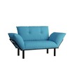 CAVINAS Loveseat Sofa with Sleek Metal Legs, Upholstered 2-Seater Sofa, Modern Futon Couch for Small Apartments, Bedrooms, Cozy Living Rooms - 3 of 4