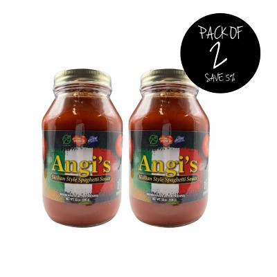 Brenmar 33 oz Angi's Sicilian Style Spaghetti Sauce - Pack of 2
