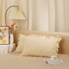 Unique Bargains Single Layer Wide Ruffles Envelope Closure Pillowcases 2 Pcs - 2 of 4