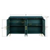 60'' Arched Glass Door Storage Cabinet with Adjustable Shelves,Accent Sideboard for Entryway or Living Room-Baofuwish - 4 of 4