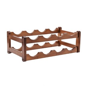 Wine Rack, Bamboo Wine Rack, Holds up to 8 Bottles, Wine Storage Rack For Kitchen, Bar, Wine Cellar - 1 of 4