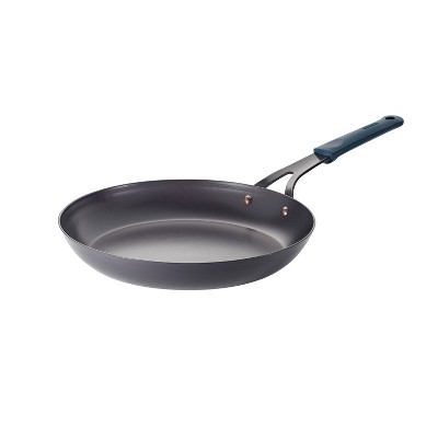 Tramontina Carbon Steel Fry Pan with Silicone Grip - Black
