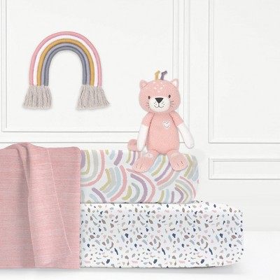 Lambs & Ivy Watercolor Pastel Rainbow Nursery/kids Wall Decals - Pink/mint  : Target