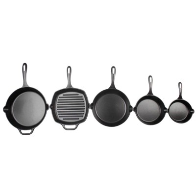 Victoria 8 Cast Iron Skillet Cast Iron Skillet, Black