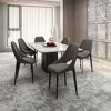 LeisureMod Amalfi Modern Dining Chair, Upholstered Fabric Seat with Metal Legs, Comfortable Accent Seating for Kitchen, Dining Room, or Office - 3 of 4