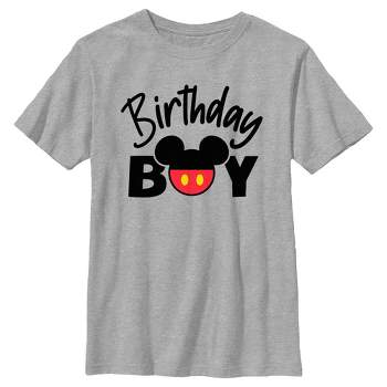Boy's Mickey & Friends Birthday Boy Logo T-Shirt