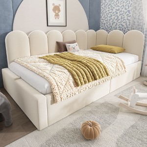 NicBex Twin Upholstered Platform Daybed with Hydraulic Storage & Metal Slatted Frame,Modern Toddler Bed for Bedroom,Kids Room - 1 of 4