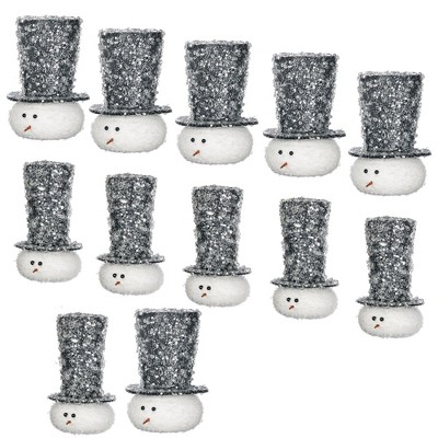 Sullivans Set of 12 Snowman Ornament Kit 6"H & 6"H Black and White