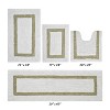Hotel 4 PC Bath Rug 100% Premium Cotton Tufted Weave Two Tone Reversible Bathroom Rug, Super Soft Absorbent, Machine Washable Bath Mat - 2 of 4