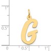 Black Bow Jewelry 14k Yellow Gold Madison Collection LG Classic Script Initial G Pendant - 4 of 4