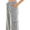 Derek Heart Womens High Rise Fleece Pants with Cargo Pockets - 2 of 4