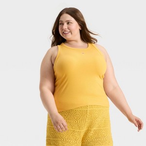 Women's Slim Fit Knit Tank Top - A New Day™ - 1 of 4