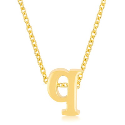 Slickblue Stylish Custom Initial Necklace for Women, 18" Link Chain+2" Ext., Rose Gold/Gold/Silver Options, b-z Options