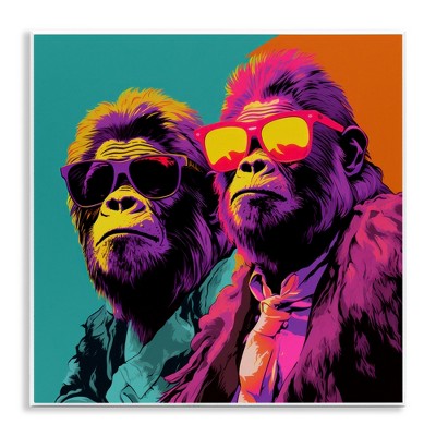 Stupell Industries Pop Style Gorilla Duo, 12" x 12"