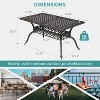 59''Cast Aluminum Outdoor Dining Table Outdoor Patio Table for 6 Patio Dining Table with 2"Umbrella Hole & Adjustable Foot Pads for Garden,Backyard - 3 of 4