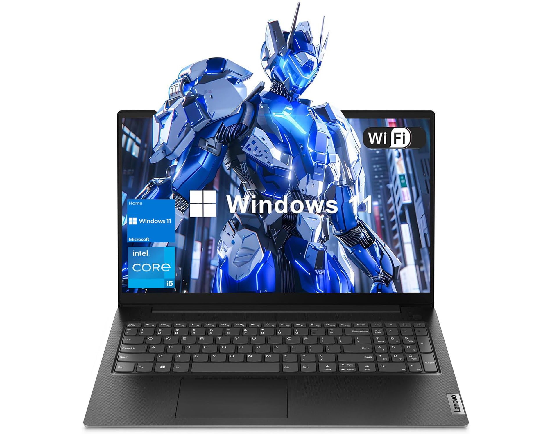 Lenovo V15 Gen 4 Laptop, 15.6" FHD Display, Intel Core i5-13420H, 16GB RAM, 512GB SSD, Wi-Fi, Windows 11 Home, Black