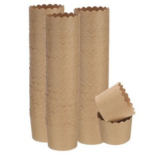 Unique Bargains Disposable Greaseproof Muffins Kraft Paper Baking Cups 150 Pcs - 1 of 4