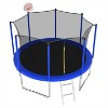 ELJGET 12FT Trampoline with Basketball Hoop, Enclosure Net & Ladder, Large Outdoor Backyard Jumping for Kids & Adults - 2 of 4
