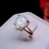 Aviana Simulated Fire Opal Ring Teardrop Womens Engagement Ginger Lyne Collection Size 6 - 3 of 4