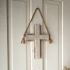 White-washed Cross Hanging Accent Wood & Rope - Foreside Home & Garden - image 2 of 4