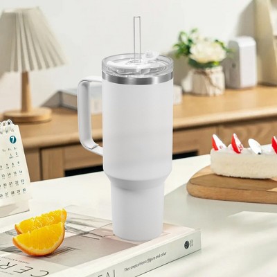 Hyleory Stylish 40oz Stainless Steel Water Tumbler with Leak-Proof Lid & Straw - Your Hydration Hero