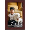PosterPalooza | Photo Size Minimalist Brown Picture Frame - UV Acrylic, Foam Board Backing, Hanging Hardware - 2 of 4