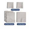 100% Cotton 400 Thread Count 4 Piece Sheet Set - Soft & Cozy Sateen Bed Sheets - CGK Linens - 3 of 4
