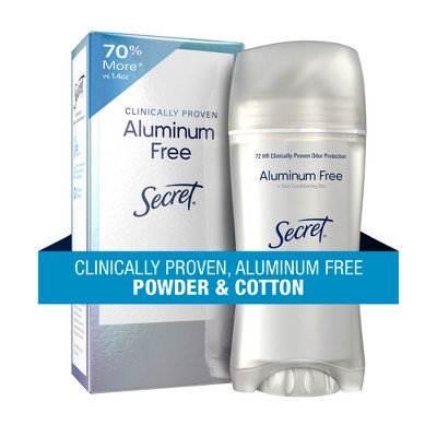 Secret Clinically Proven Aluminum Free Deodorant for Women - Powder Cotton - 2.4oz_9