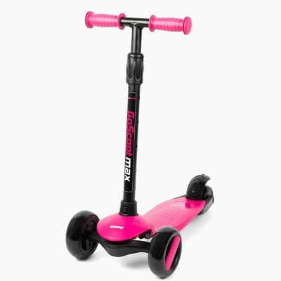 New Bounce GoScoot Max Scooter for Kids, 3 Wheel Kick Scooter, Adjustable  Handle - Pink