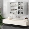 Tangkula Medicine Mirror Cabinet Space Saving Bathroom Wall Cabinet with Metal Hinge Adjustable Shelf Expansion Bolt - 2 of 4