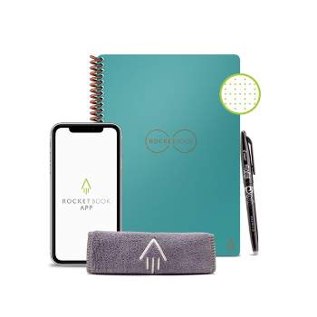 Rocketbook Core Smart Notebook Dotted Rule Neptune Teal Cover 11 x 8.5 16 Sheets