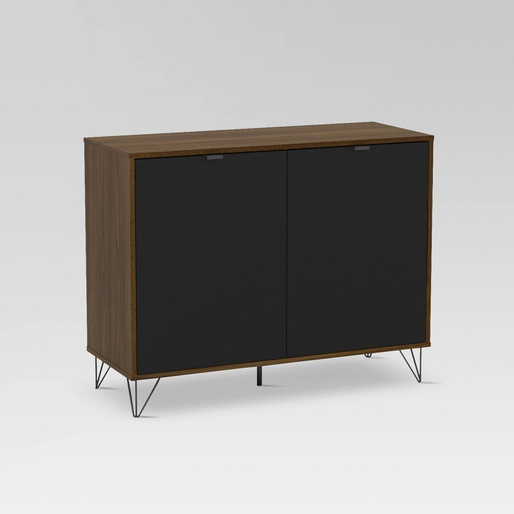 Missouri Compact Sideboard Dark Brown - Polifurniture: Modern Storage, Laminated