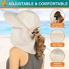 SUN CUBE Womens Sun Hat Neck Flap Cover, UV Protection Wide Brim Fishing Hiking Hat, Ponytail Foldable Summer Beach Outdoor - 3 of 4