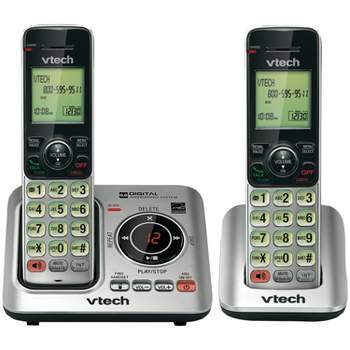 VTech® DECT 6.0 Corded Cordless Expandable Phone Combo with Caller ID, Call Waiting, and Answering System, Silver and Black _