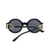 Anna-Kaci Women's Round Frame Sunglasses with Gold Temple Hardware and UV400 Lenses for Retro Modern Style - 4 of 4