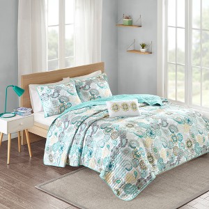 Blue Tula Quilted Coverlet Set Twin/Twin XL 3pc