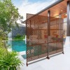 DSVIMOY Outdoor & Indoor Privacy Screen, Freestanding Decorative Privacy Screen for Deck Balcony Patio, Rust Red, 48"*76"*16" - 4 of 4