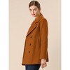 Allegra K Women's Long Sleeves Double Breasted Button Winter Outerwear Pea Coat - 4 of 4