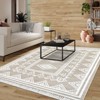 Boho Area Rugs Washable Bordered Accent Carpet Non Slip Non Shedding Stain Resistant Floor Cover Soft Indoor Mat for Bedroom Living Room - 3 of 4