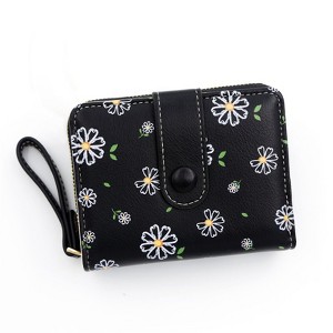 FATMOON Women’s Wallet - Kawaii Floral Wallet for Women - Stylish Compact & Lightweight PU Leather Card Holder for Travel, Daily Use - 1 of 4