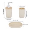 Unique Bargains Square Bathroom Accessories Kit 1 Set - 2 of 4