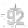 Black Bow Jewelry Sterling Silver, Jersey Collection, Large Number 92 Pendant - 4 of 4