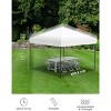 10x10 Pop Up Canopy Tent Outdoor Canopy Heavy Duty Commercial Instant Tent Shelter with 1 Removable Sidewall - 3 of 4