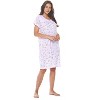 Casual Nights Women's Super Soft Yummy Nightshirt, Short Sleeve Nightgown, Night Dress with Fun Prints & Patterns - 2 of 4