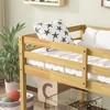 KTMBDW 44.3'' Tall Junior Low Loft Bed with Stairs, Wood Loft Bed Twin/Full Size for Adults, Kids and Young Teens, Wood Slat Support - 4 of 4