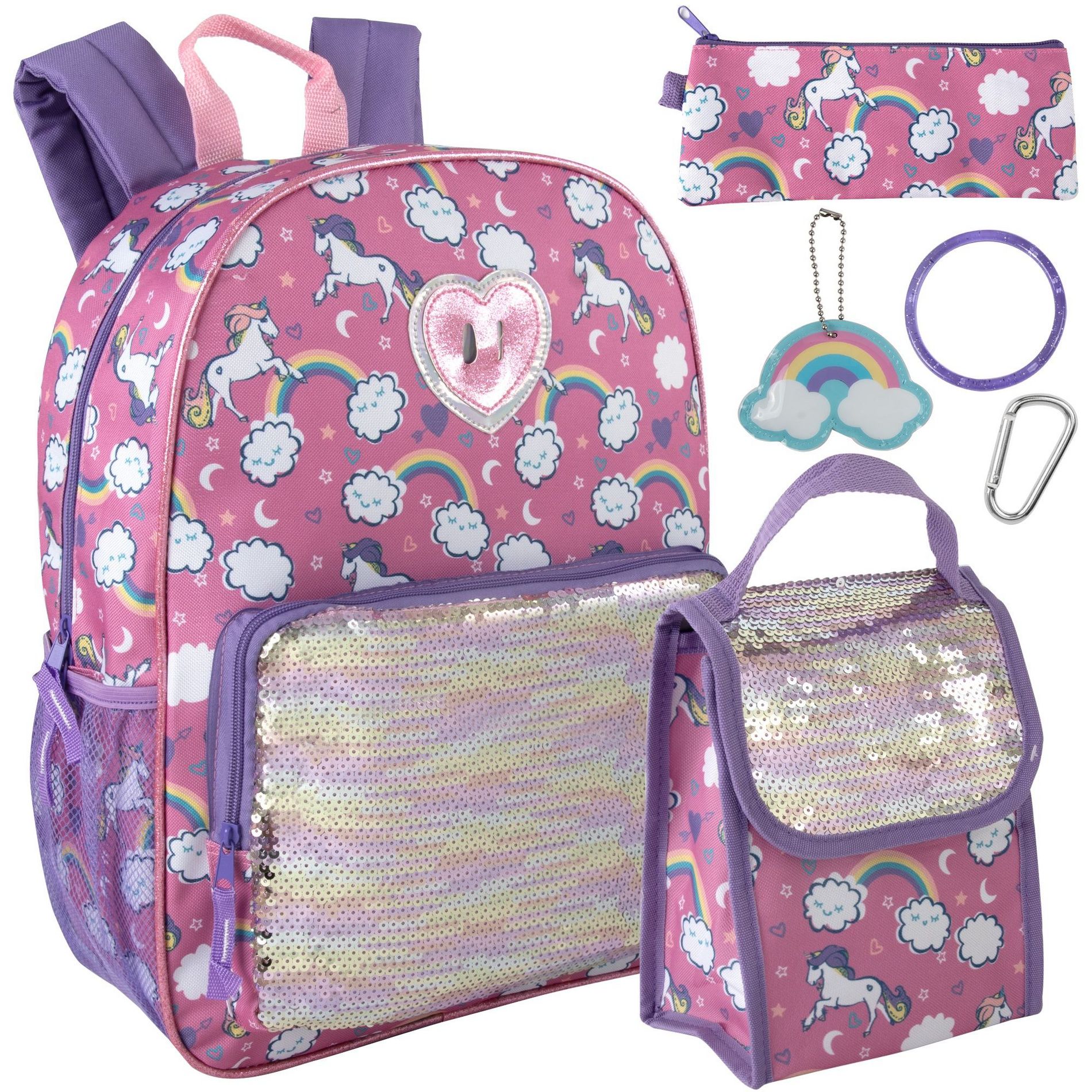 Trail maker 16.5 Inch Boys,Girls School Backpack 6 in 1 Set