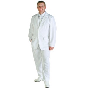 HalloweenCostumes.com Men's Plus Size White Suit Costume - 1 of 2