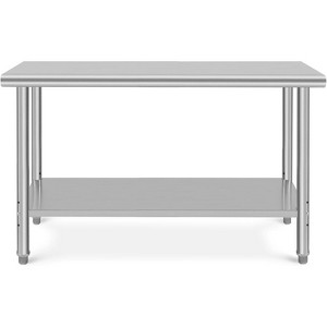 Stainless Steel Work Table, NSF Commercial Grade, Adjustable Shelf, Silver - 1 of 4