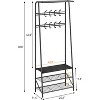 Hall Trees Entryway Bench with Storage, Multifunctional Hallway Organizer, Accent Furniture with Metal Frame - 2 of 4