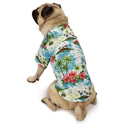 Casual Canine Hawaiian Breeze Camp Shirt for Dogs, 8" XXS